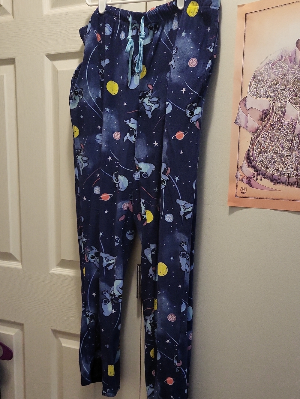 Lilo And Stitch Dark Blue Space Pajama Pants